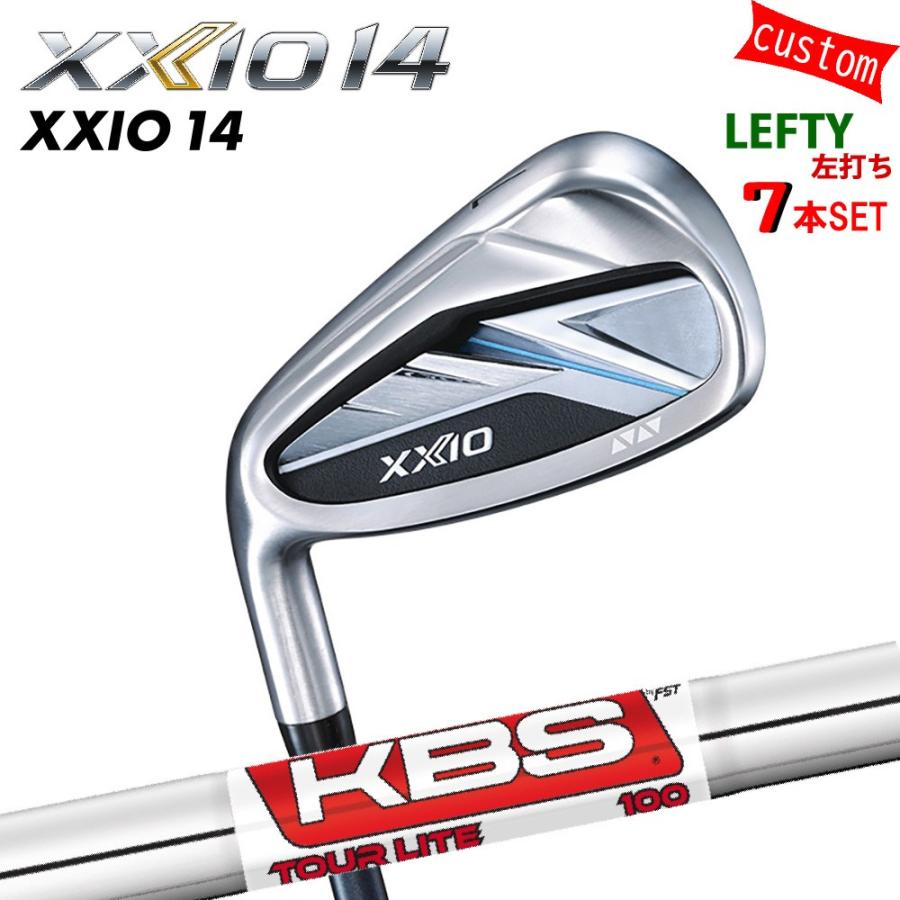 ゴルフクラブ 左利き XXIO14 アイアンセット KBS TOUR LITE スチール 特注 ゼクシオ 26モデル ダンロップ カスタム 左手
