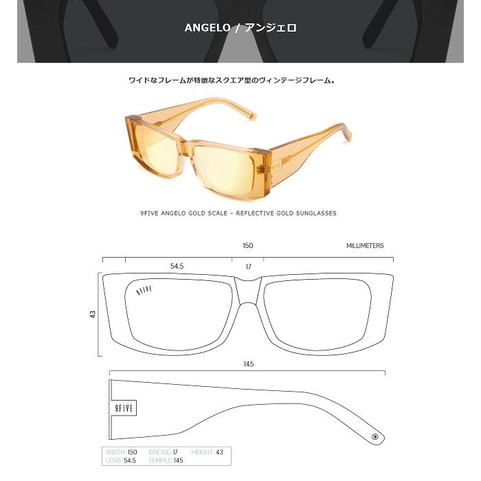 9five サングラス ナインファイブ ANGELO 24K Gold Reflective Gold