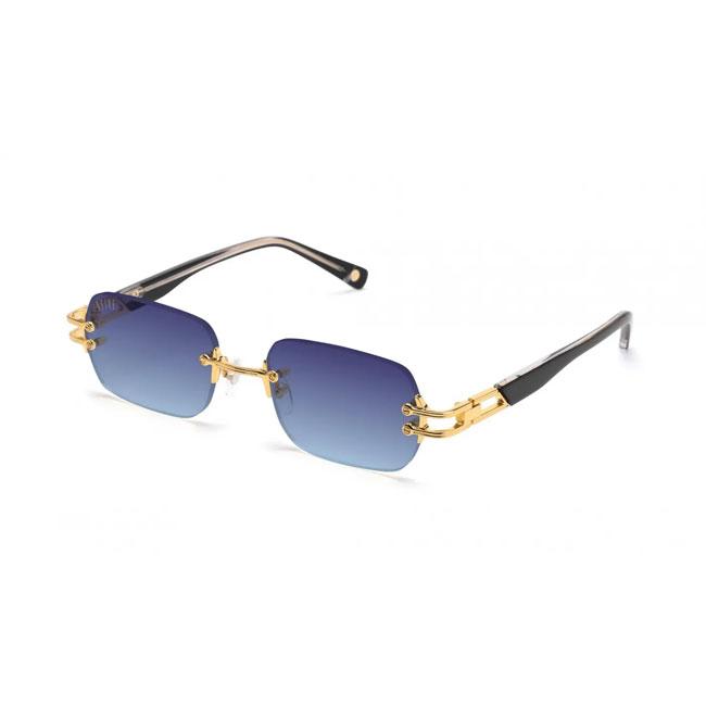 9FIVE サングラス PURITY Black & 24k Gold メンズ レディース ナインファイブ プリティー ブラック ゴールド ミッドナイトブルー グラデーション 正規品の画像