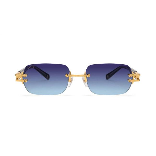 9FIVE サングラス PURITY Black & 24k Gold メンズ レディース ナインファイブ プリティー ブラック ゴールド ミッドナイトブルー グラデーション 正規品の画像