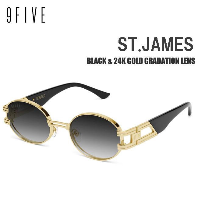 9five サングラス 9FIVE ST. James Black & 24K Gold / Gradation Lens 