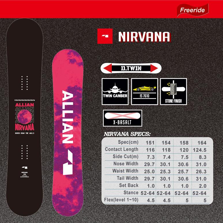 ALLIAN アライアン スノーボード NIRVANA 24-25 ニルバーナ ALLIAN アライアン スノーボード NIRVANA 24-25 ニルバーナ