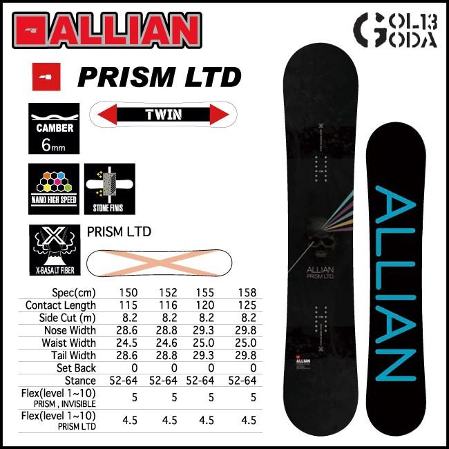 ALLIAN アライアン スノーボード PRISM INVISIBLE 24-25 ALLIAN アライアン スノーボード PRISM INVISIBLE 24-25