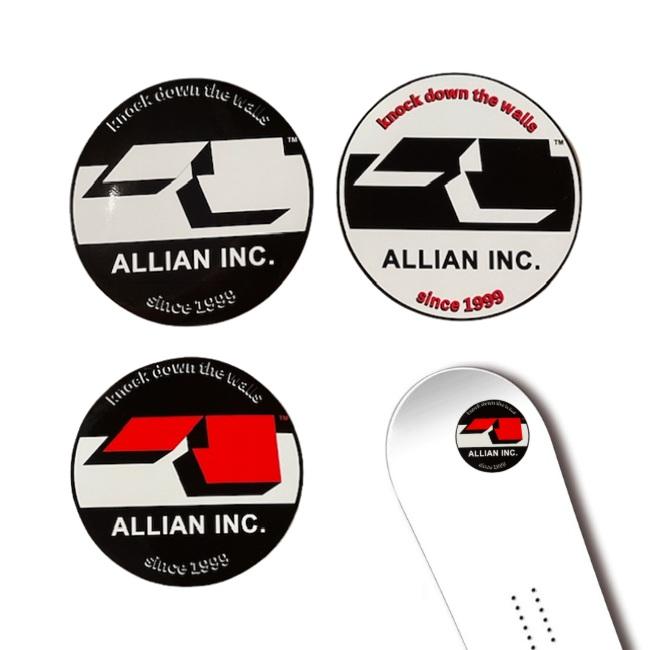 ALLIAN　アライアン　ステッカー ステッカー ALLIAN SNOWBOARD ROUND STICKER アライアン スノーボード