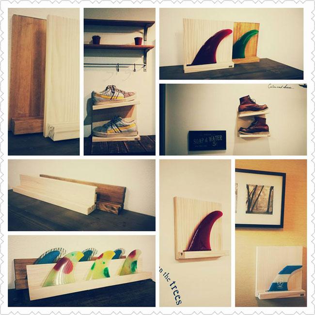 ひのきのサーフボードラック　壁美人 サーフボードラック 壁美人 AQUA RIDEO アクアリデオ ボード