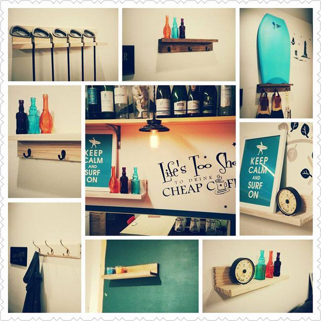 ORIENTE ITALIANO サーフボードラック 壁掛け パラレル(塗装あり