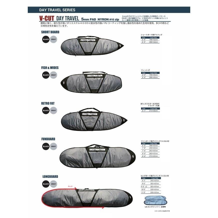 Destination ハードケースV-CUTショート6'0 DESTINATION サーフボードケース ショートボード ディスティ