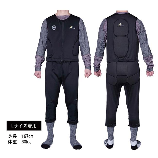 EBS ボディープロテクターセットアップ　スノーボード　ブラック　Mサイズ eb's（エビス） プロテクター BODY SUIT XRD ボディスーツ XRD