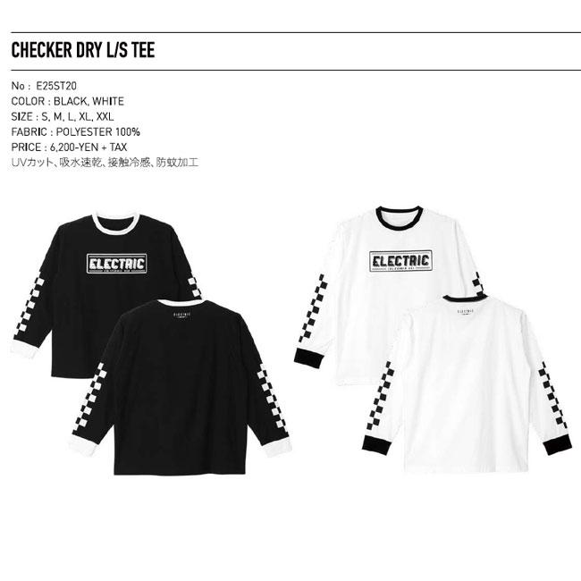 ELECTRIC（エレクトリック） ドライロングスリーブTシャツ CHECKER DRY