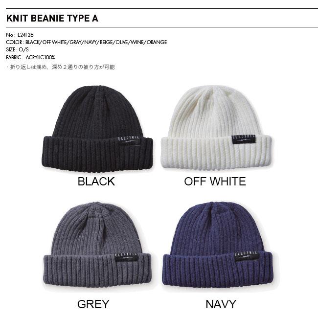 ビーニー ELECTRIC エレクトリック KNIT BEANIE TYPE A ニット帽  スノーボード 防寒 23-24｜golgoda｜02