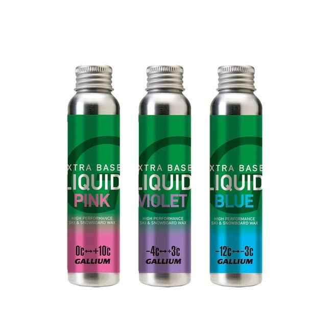 ガリウム　ワックスセット　リキッドワックス3本　Gコールドパウダー２本 液体ワックス チューンナップ GALLIUM ガリウム Extra Base Liquid