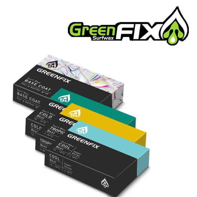 サーフィン用ワックス GREEN FIX WAX グリーンフィックス BASE,COLD,COOL,WARM,TROPIC SURF WAX