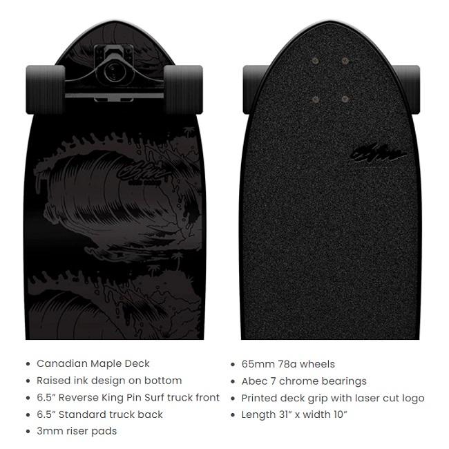 サーフスケート OBFIVE オービーファイブ BLACKER SURF SKATE 31 (RKP