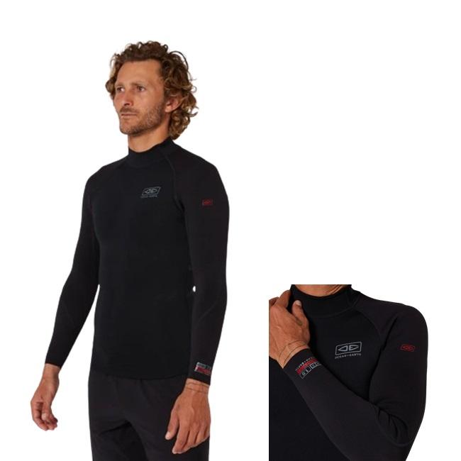 ウェットスーツ 長袖タッパー OCEAN&EARTH 1.5mm LONG SLEEVE DOUBLE BLACK メンズ  ロングタッパー タッパー L/Sタッパー