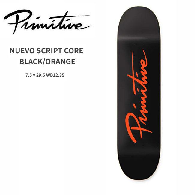 PRIMITIVE（プリミティブ） NUEVO SCRIPT CORE BLACK ORANGE 7.5×29.5 子供用 キッズ ...