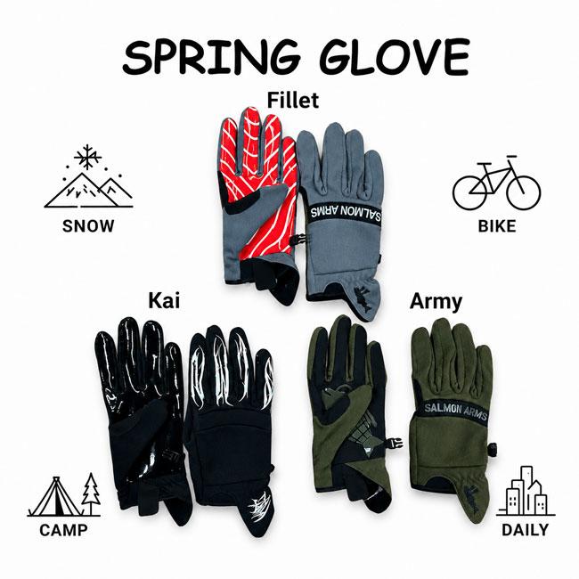 SALMON ARMS スノーボードグローブ　Lサイズ SALMONARMS サーモンアームズ SPRING GLOVE スプリンググローブ 26-27