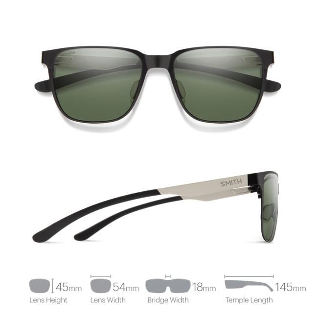 サングラス スミス SMITH Lowdown Metal Matte Black-Silver CP Polarized Gray Green ローダウンメタル 偏光レンズ｜golgoda｜02