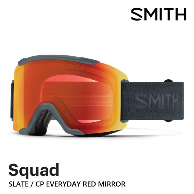 SMITH（スミス） ゴーグル SQUAD SLATE CP EVERYDAY RED MIRROR 26-27