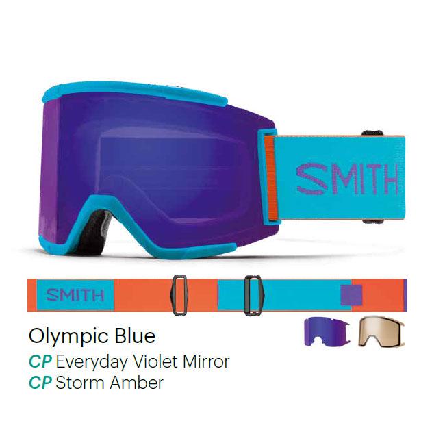 ゴーグル スミス SMITH SQUAD XL / OLYMPIC BLUE 2324 JAPAN FIT アジアンフィット スノーボード
