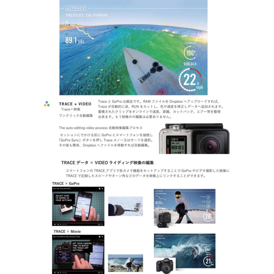 小型GPSセンサー TRACE トレース データ計測 ライディング追跡 GoPro