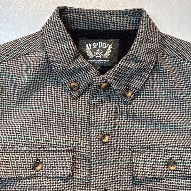 べスプ ジャケット VESP Houndstooth Check Shirts Jacket VPMJ1069 25-26 スノーボードウェア ウェアー メンズ レディース 冬の画像
