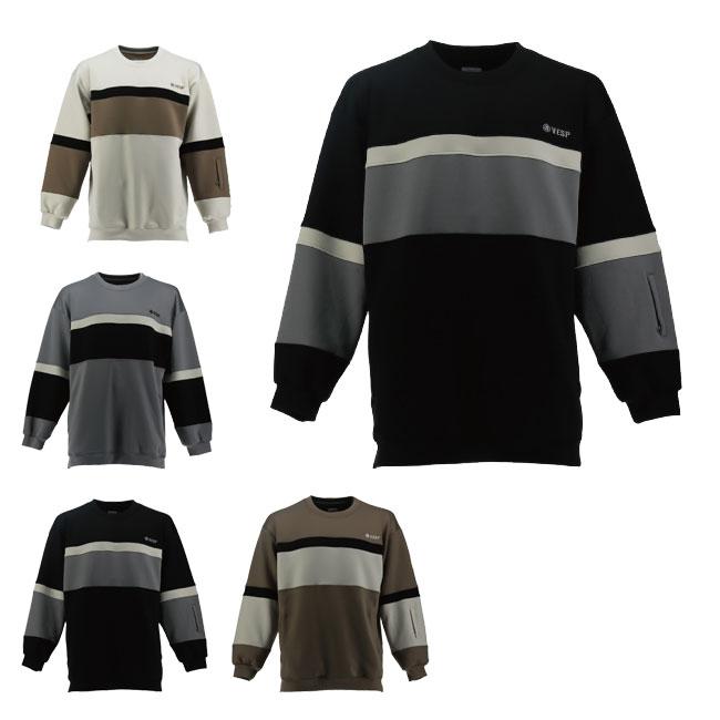 VESP べスプ 撥水トレーナー COLOR SWITCHING STETCH KNITCREW VESP べスプ 撥水トレーナー COLOR SWITCHING STETCH KNITCREW
