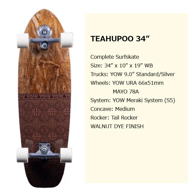 YOW（ヤウ） サーフスケート TEAHUPOO 34 2026 チョープー サーフィン