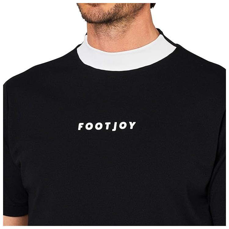 FootJoy（フットジョイ） メンズ バイカラー半袖モックネックシャツ FJ