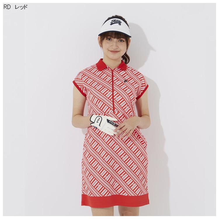 FILA GOLF　キルティングワンピース　M　レッド中綿　ロゴワッペン FILA GOLF フィラ ゴルフ レディース ワンピース 754460 : Golkin