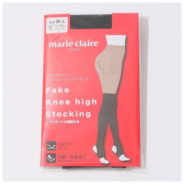 ご希望時2200円に変更：ボディドレッシング×マリソル美脚ダークグレータイツ2点 marie claire sport マリクレール ゴルフ レディース ニー