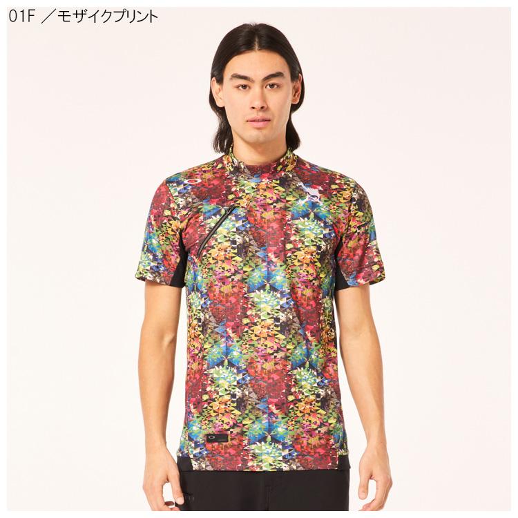 OAKLEY（オークリー） 半袖ハイネックシャツ スカル ブルームクォーツ