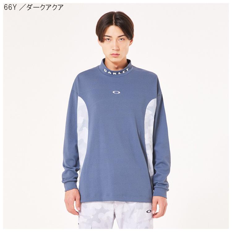 OAKLEY（オークリー） 長袖ハイネックシャツ サイドプリント LS モック