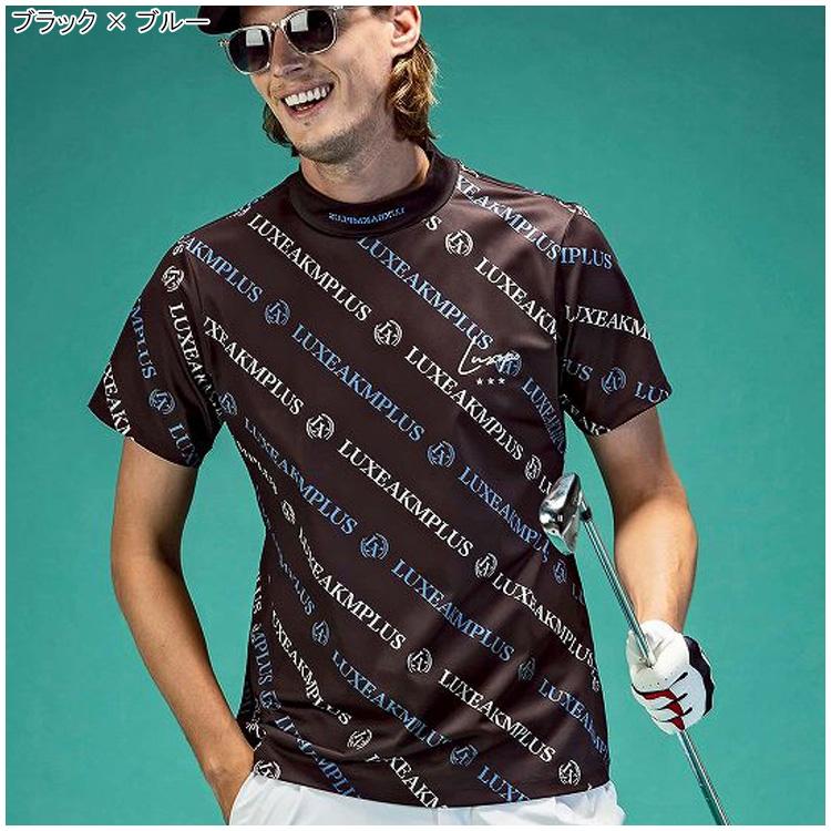   GOLF 総柄モックネックシャツ　ひろ セール】 【MEN】【UVカット・吸水速乾】グラフィック モック