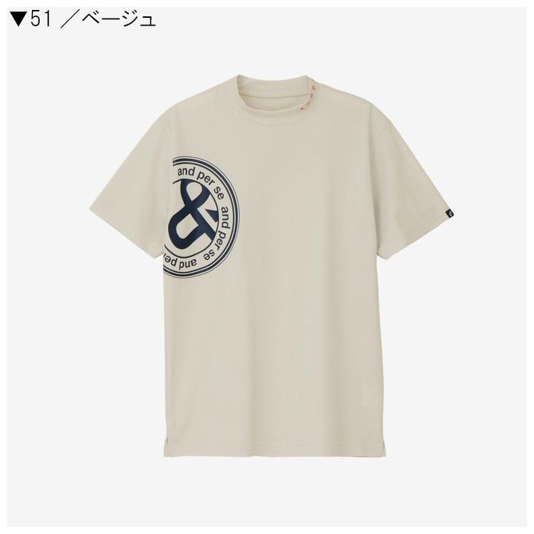 and per se メッシュ 半袖 モックネック シャツ 2026年モデル and per se（アンパスィ） メンズ SWING DRY メッシュ半袖モックネック