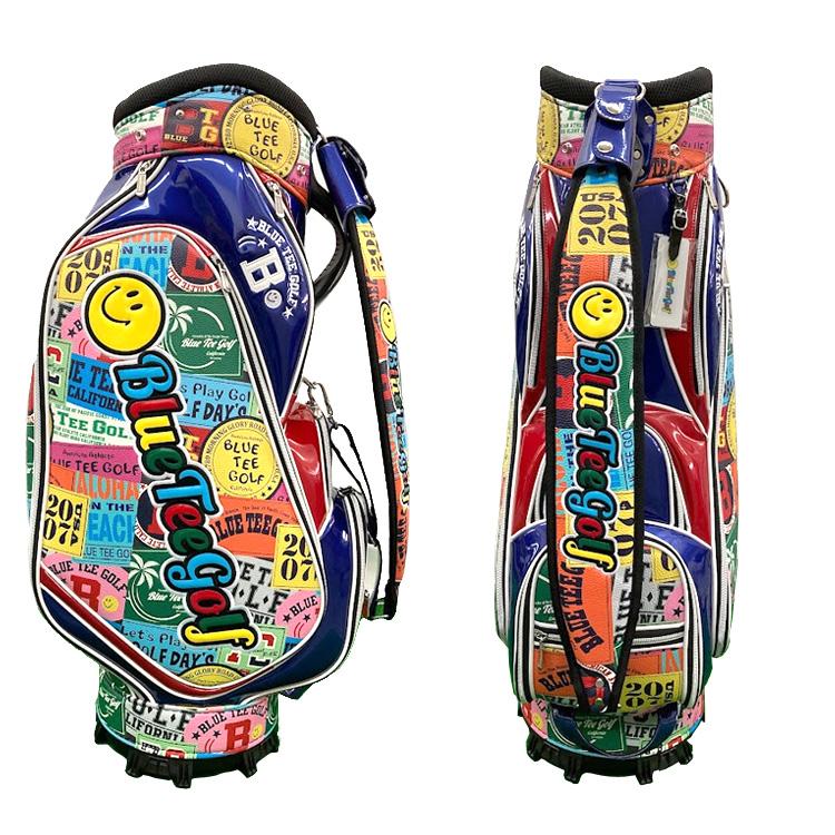 BLUE TEE GOLF ブルーティーゴルフ ワッペン柄 キャディーバッグ BLUE TEE GOLF ブルーティーゴルフ ワッペン柄 キャディーバッグ