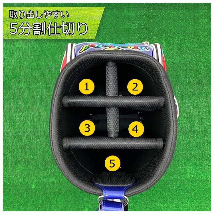 BLUE TEE GOLF ブルーティーゴルフ ワッペン柄 キャディーバッグ BLUE TEE GOLF ブルーティーゴルフ ワッペン柄 キャディーバッグ
