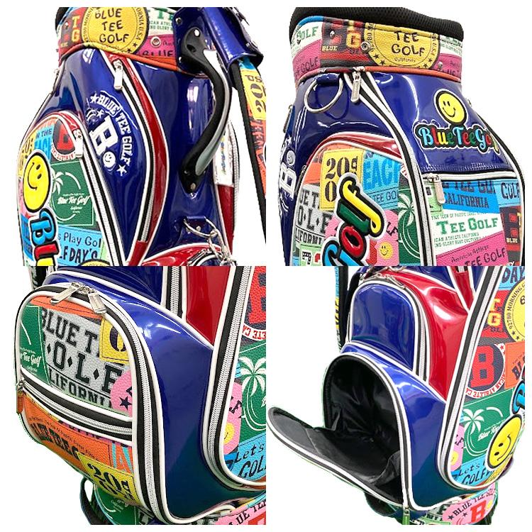 BLUE TEE GOLF ブルーティーゴルフ ワッペン柄 キャディーバッグ BLUE TEE GOLF ブルーティーゴルフ ワッペン柄 キャディーバッグ