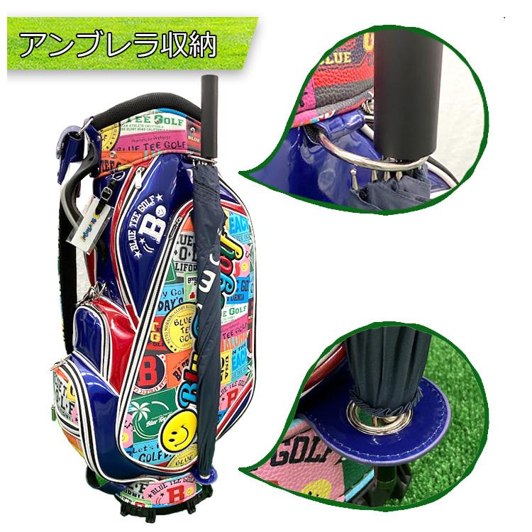 BLUE TEE GOLF ブルーティーゴルフ ワッペン柄 キャディーバッグ BLUE TEE GOLF ブルーティーゴルフ ワッペン柄 キャディーバッグ