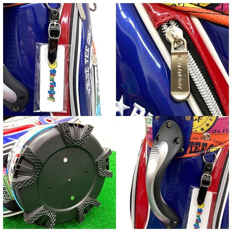 BLUE TEE GOLF ブルーティーゴルフ ワッペン柄 キャディーバッグ BLUE TEE GOLF ブルーティーゴルフ ワッペン柄 キャディーバッグ