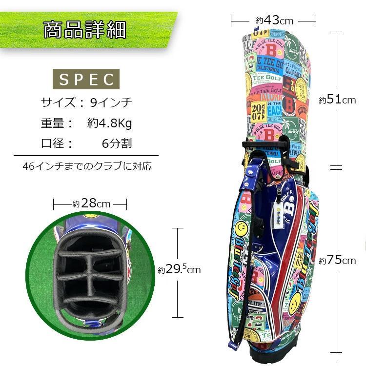 BLUE TEE GOLF（ブルーティーゴルフ） ワッペン柄 スタンドバッグ CB