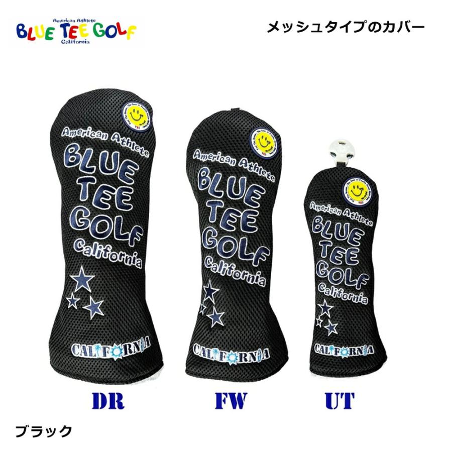 coco 中古 ブルーティーゴルフ BLUE TEE GOLF ヘッドカバー ネイビー 紺 4点セット DR/FW/UT 中古 ブルーティーゴルフ BLUE TEE GOLF ヘッドカバー ホワイト