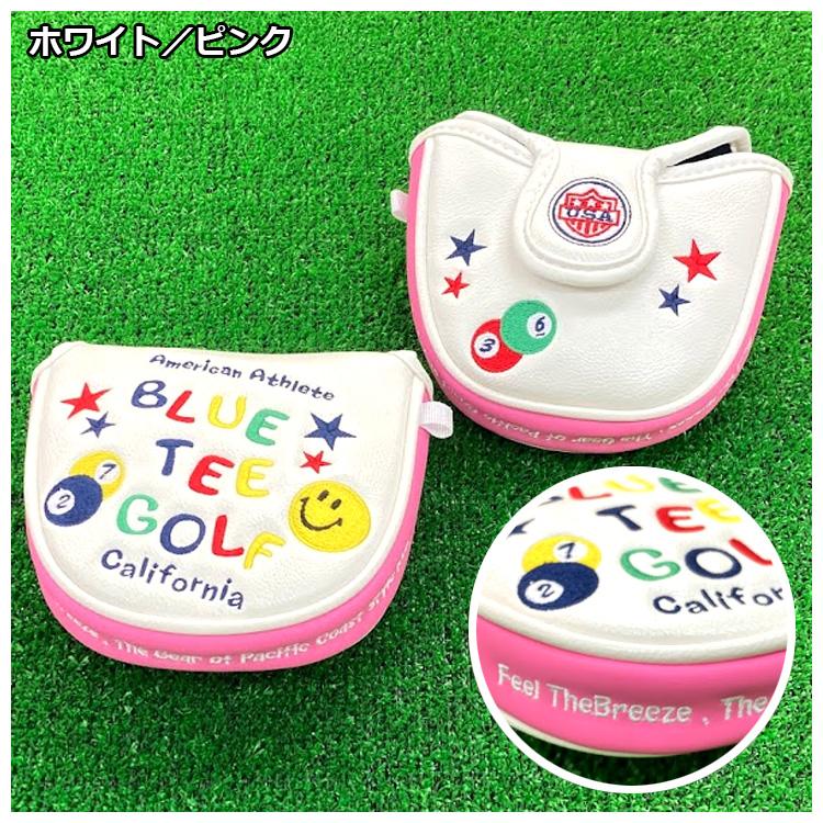 ブルーティーゴルフ スマイル＆ピンボール シリーズ パターカバー ホワイト [マレットタイプ] BLUE TEE GOLF PC-001｜golkin｜05