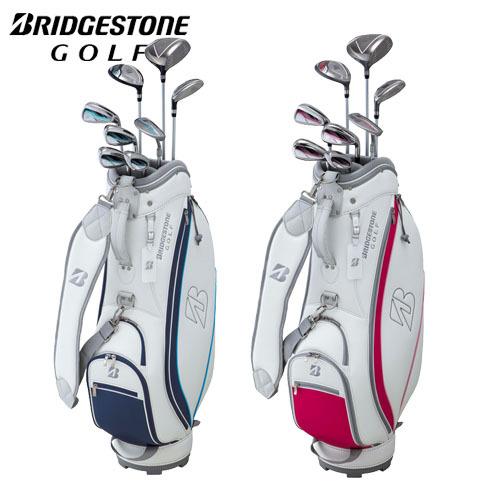 ayuchi BRIDGESTONE BG-100L ピンクキャディバッグ BG-100L キャディバッグ付 8本セット [カラー：ピンク](PK