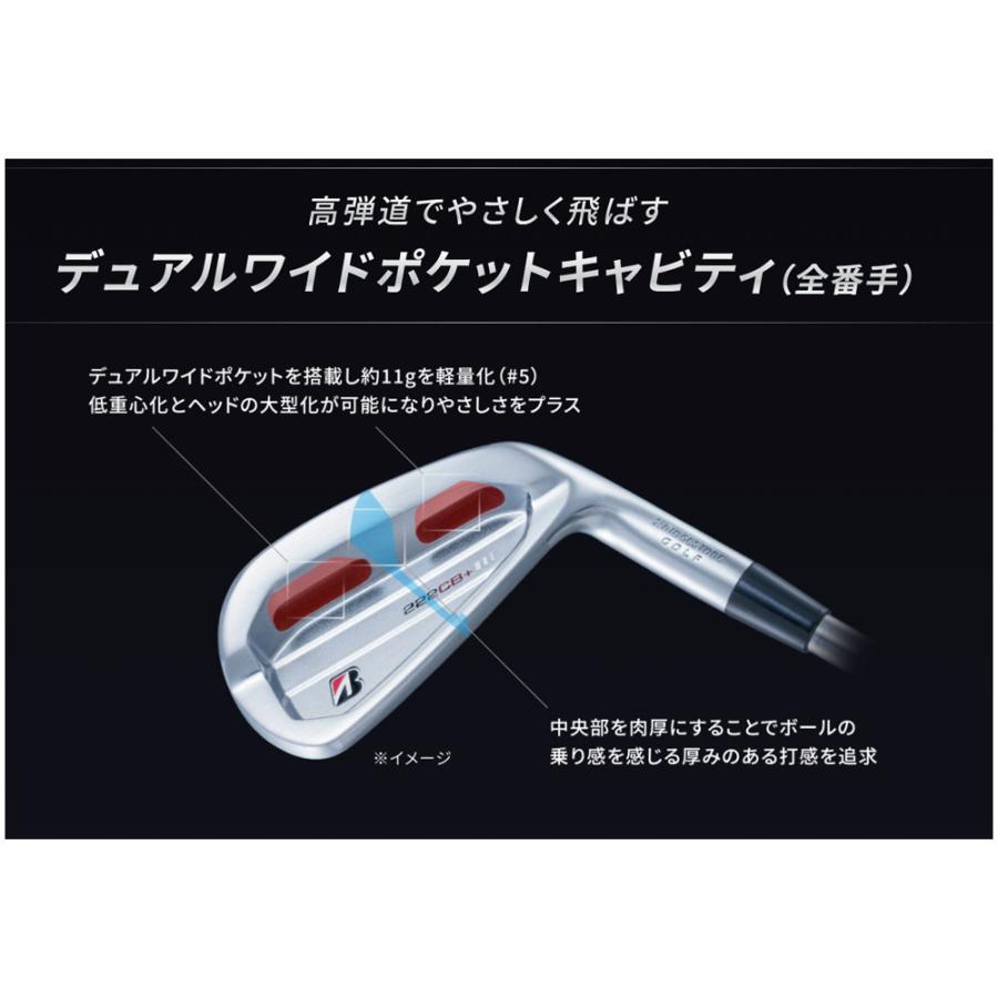 BRIDGESTONE ブリヂストン ゴルフ 222CB+ アイアン 6本組（＃5〜9、PW 