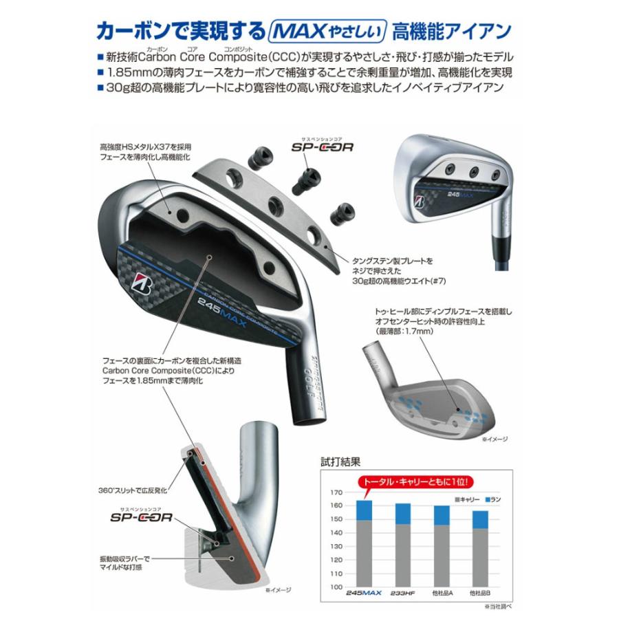 BRIDGESTONE（ブリヂストン） ゴルフ 245MAX アイアン 5本組（＃7〜9