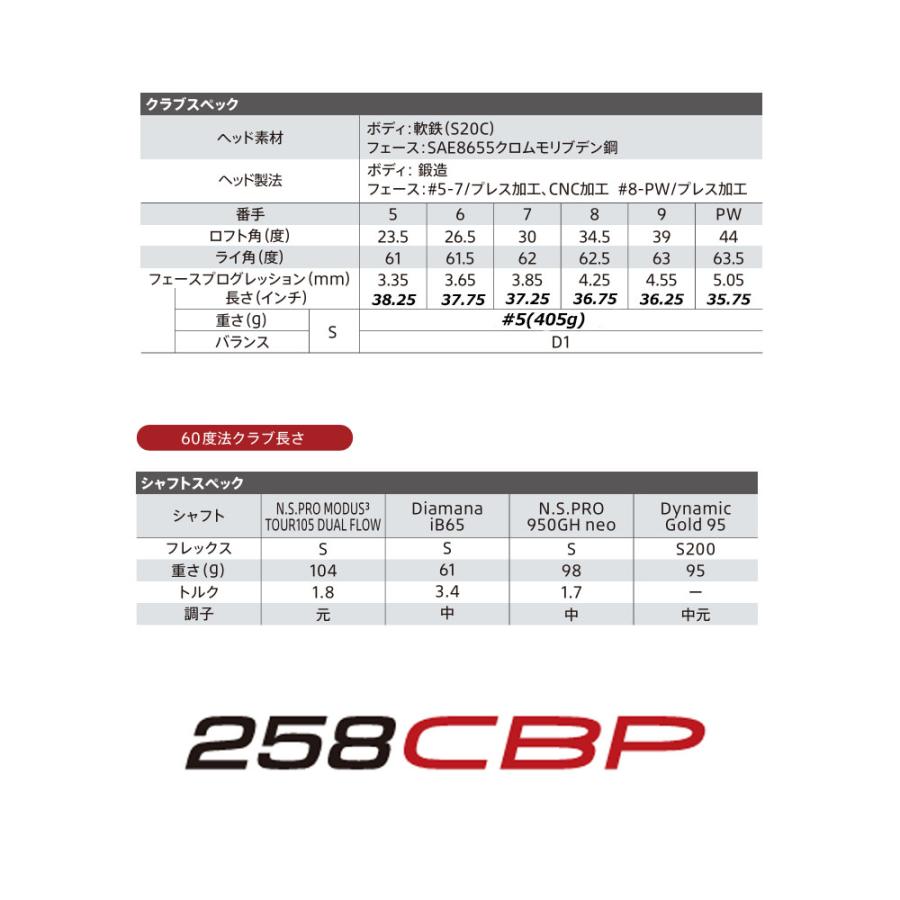 BRIDGESTONE（ブリヂストン） ゴルフ 258CBP アイアンセット 6本組