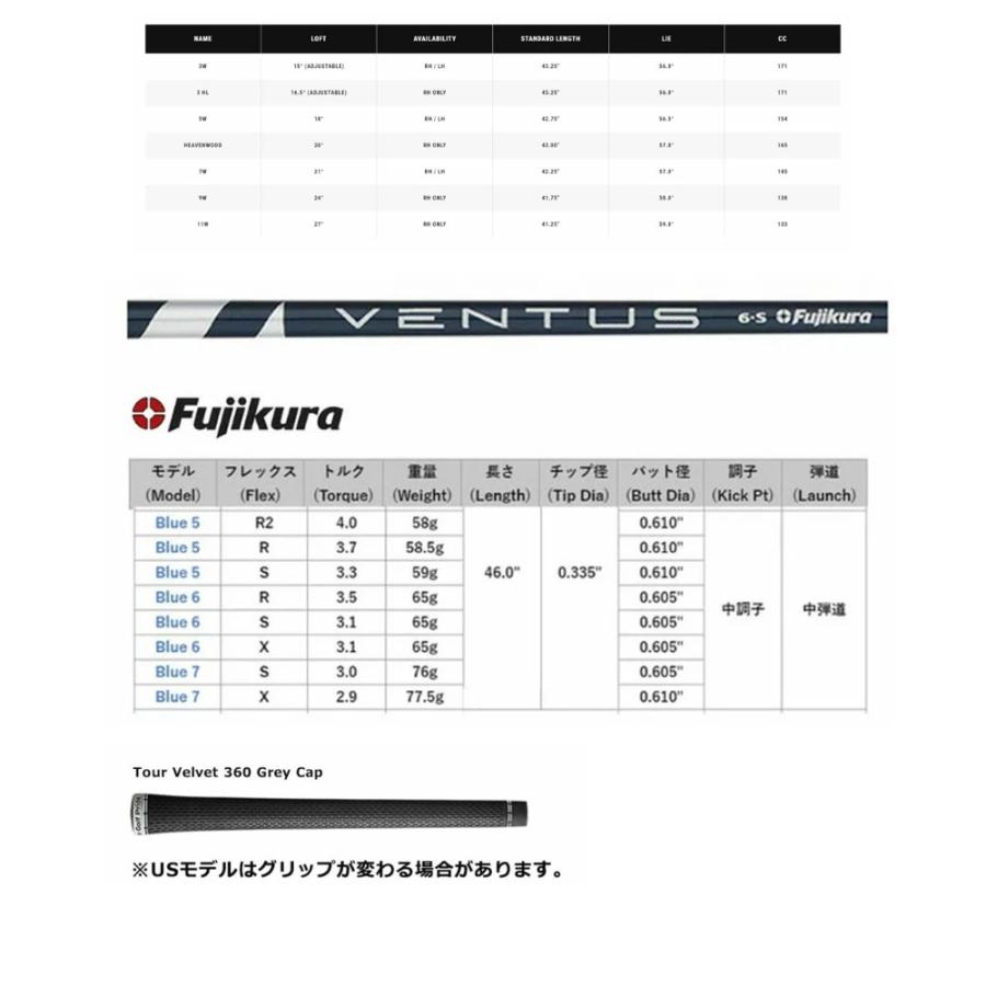 【USモデル】 キャロウェイ パラダイム フェアウェイウッド PARADYM FW Fujikura VENTUS BLUE6 ベンタス ブルーシャフト