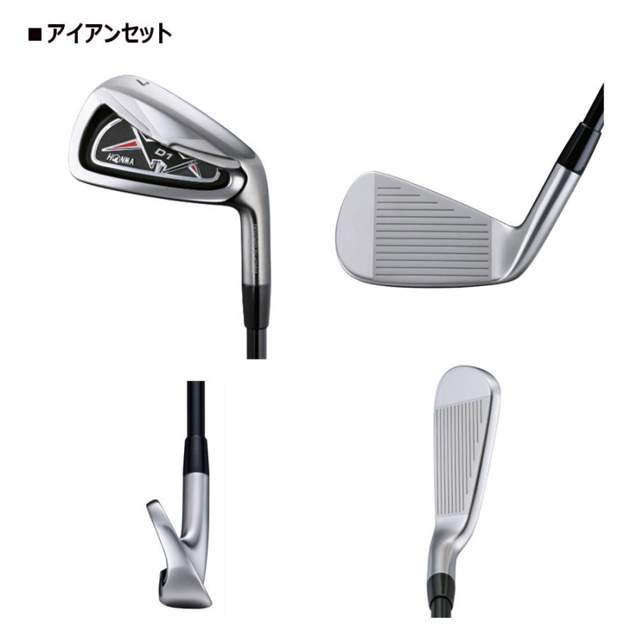 【残り1点！最終処分】本間ゴルフ 2021年モデル ホンマ D1 オールインワン メンズ クラブセット10本組 キャディバッグ付 HONMA 本間 睦 ムツミ ホンマ MUTSUMI HONMA ＭＨ６２６マレージングフェース ゴールド アイアン オリジナルカーボンシャフト (sr