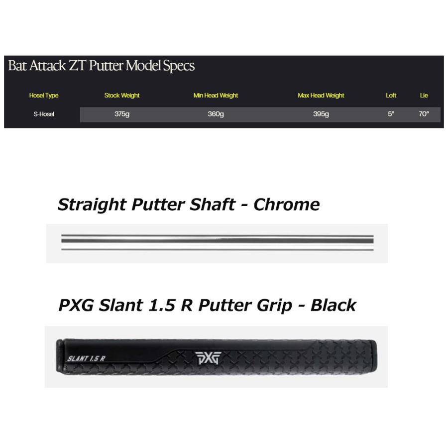 PXG USモデル BAT ATTACK ZT パター ストレートパターシャフト