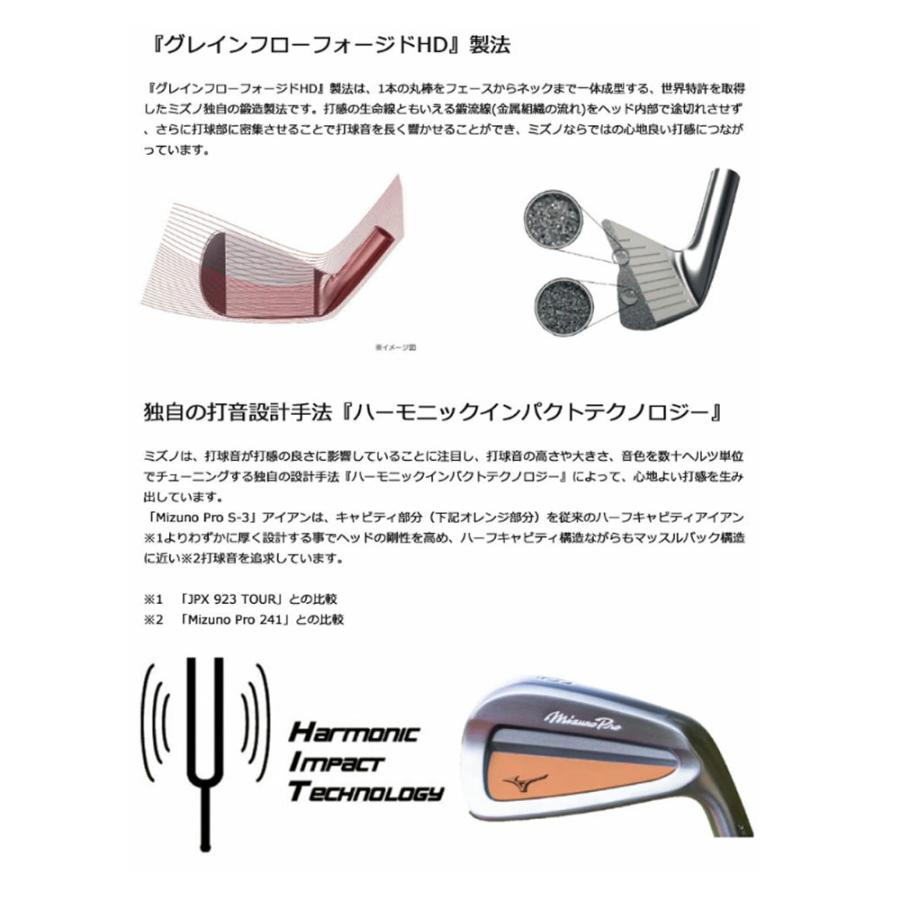 MIZUNO（ミズノ） プロ Mizuno Pro S-3 アイアン6本組 (No.5〜9、PW